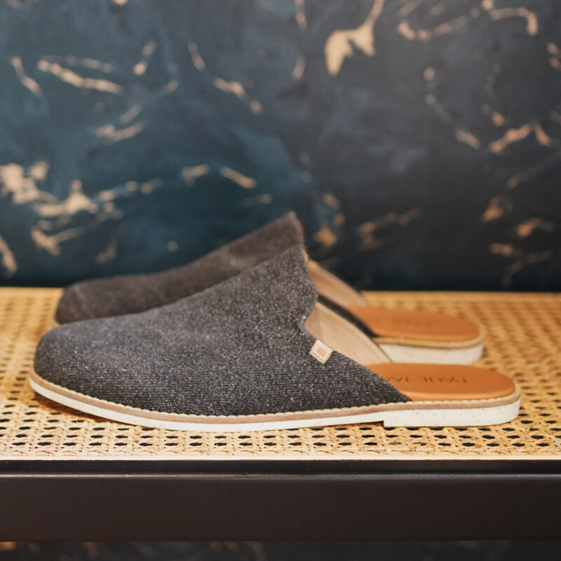 Mule noir coresponsable confort pour homme